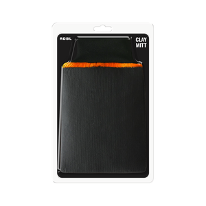 A clay mitt package on a white background