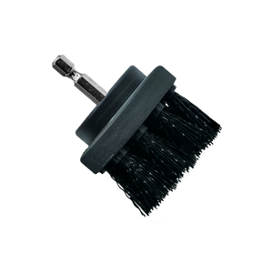 ADBL Twister Medium Drill Brush 50mm, black stiff bristles for tire scrubbing and floor mat cleaning