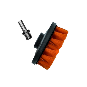 ADBL Twister Soft Drill Brush 100mm, medium orange car cleaning brush with hex bit