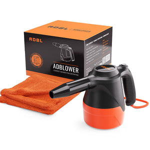 ADBL Compact Blower for Car Drying Kit, handheld air dryer machine with microfibre towels in retail box