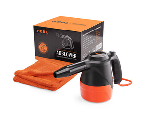 ADBL Compact Blower for Car Drying Kit, handheld air dryer machine with microfibre towels in retail box