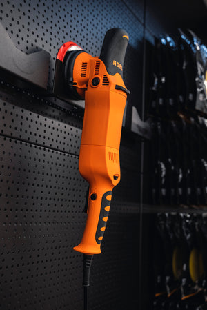 ADBL roller D15 polished hanging in a workshop