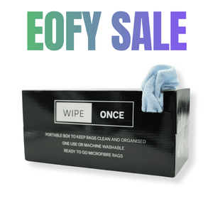 Wipe Once Edgeless Microfibre Box of Rags 50 Pack | 30x30cm