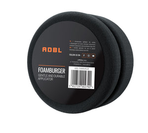 ADBL FOAMBURGER gentle durable foam applicator with product packaging label