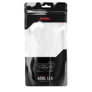 ADBL LEA Leather Cleaning Cloth microfibre towel in packaging for interior care