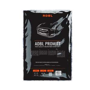 ADBL PROMITT high quality microfibre wash mitt packaging showing 20x30 cm size