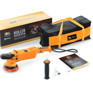 ADBL Roller D15 Dual Action 15mm Polishing Machine Kit, orange DA polisher with carry bag and accessories