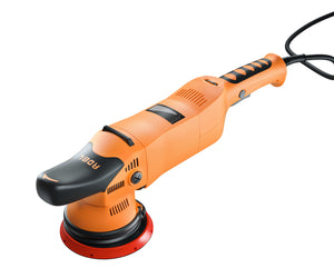 ADBL Roller D15 Dual Action Polisher, angled perspective view of the orange car buffer tool