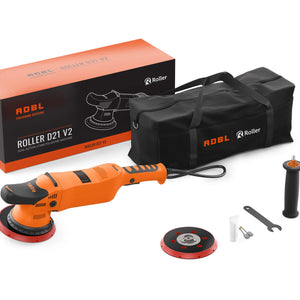 ADBL Roller D21 V2 Dual Action Polisher Kit - Long Throw 21mm DA Polishing Machine with Carry Bag and Accessories