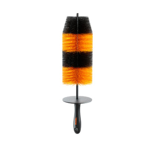 ADBL Wheel Sword long, thick wheel cleaning brush with orange and black bristles