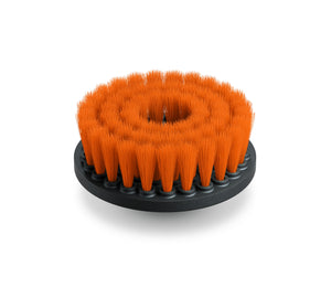 ADBL Twister Soft Brush 100mm, circular orange bristles for cleaning carpets and floor mats
