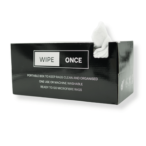 Wipe Once Edgeless Microfibre Box of Rags 50 Pack | 30x30cm
