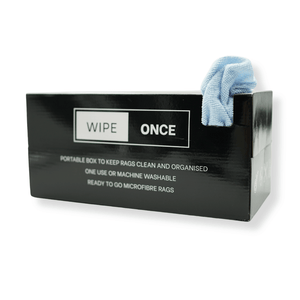Wipe Once Edgeless Microfibre Box of Rags 50 Pack | 30x30cm