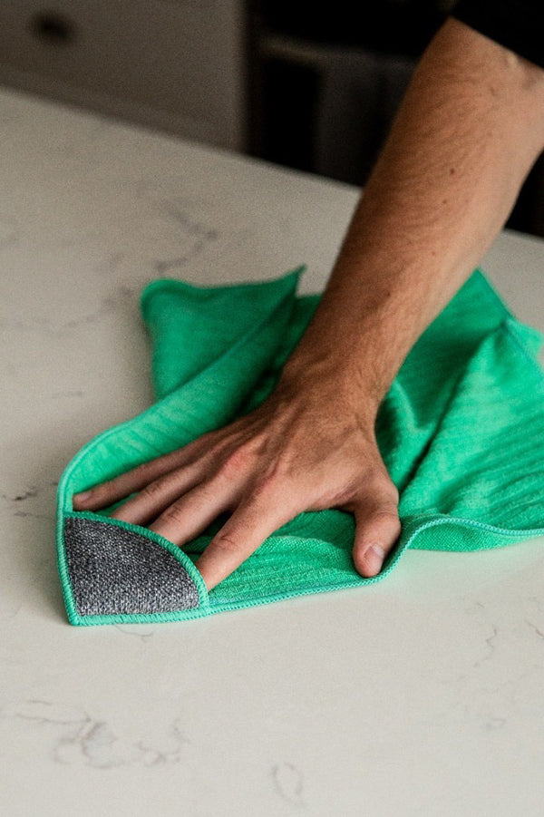 Wipe Once Microfibre with Scrubbing Pocket